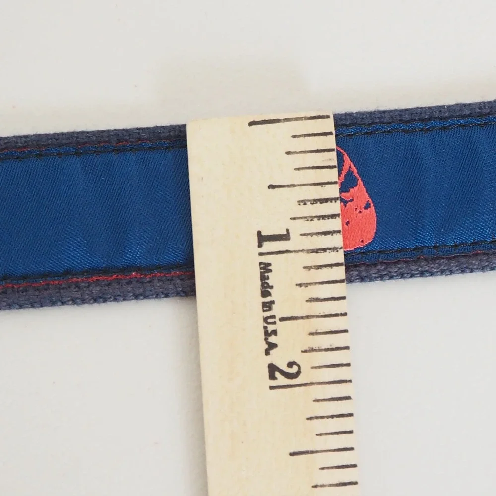 The Belted Cow Nantucket‎ Island Ribbon Club Belt Men's Sz 42 Canvas Preppy Golf